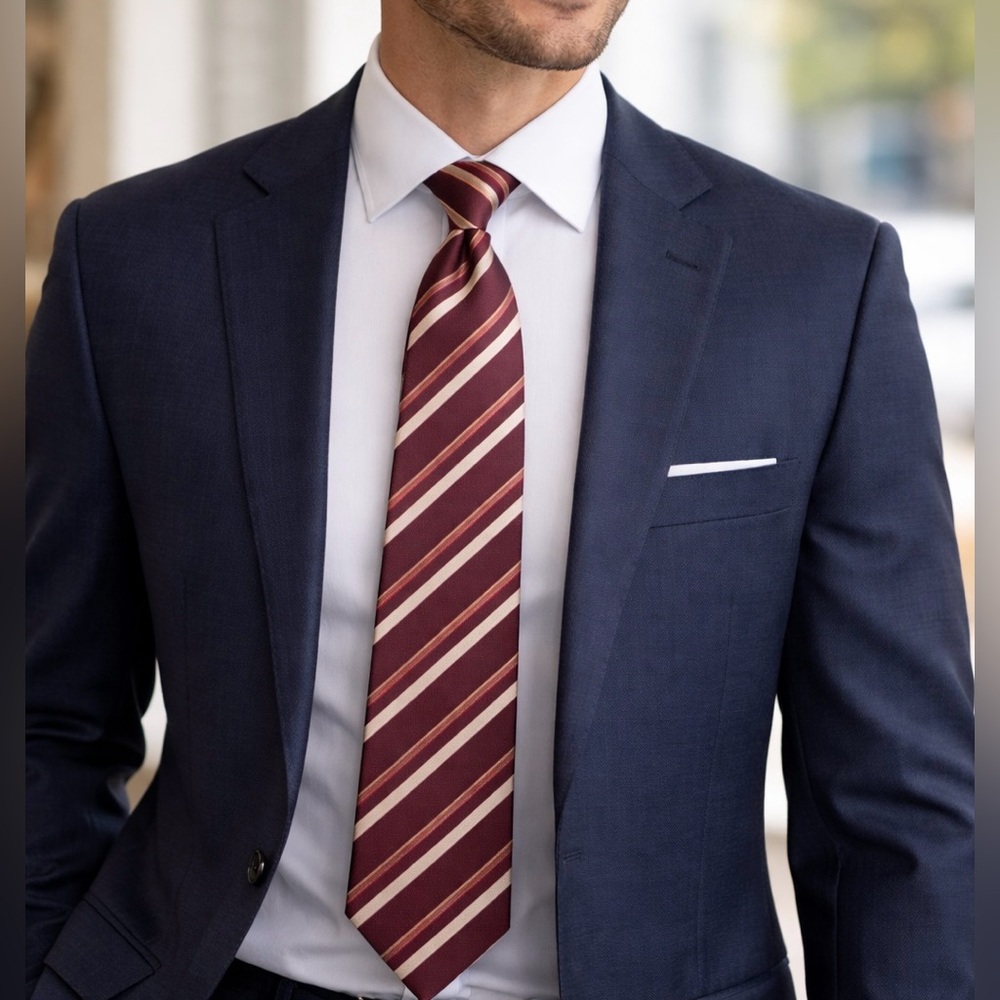 Hermès Striped Silk Tie with Hermes Box